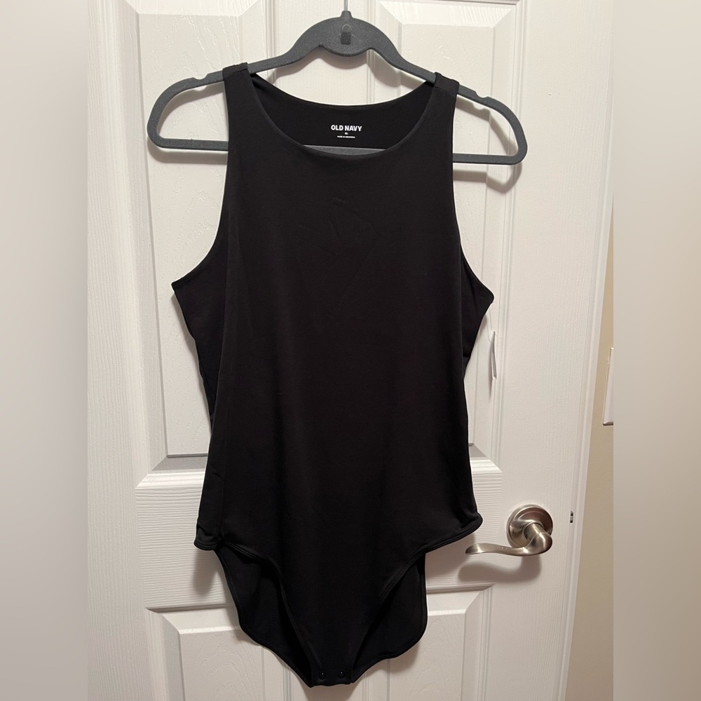 Old Navy Black Sleeveless Bodysuit